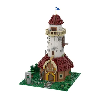 MOC Creative Medieval Pirate Viking Guard Tower Watchtower Building Blocks Bricks DIY Ideas Играчки за деца Коледни подаръци