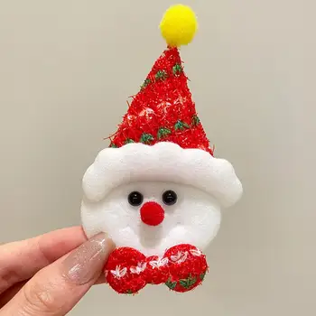 Дядо Коледа форма щифт Искрящи коледни брошки Снежен човек Дядо Коледа дърво щифтове за празнично облекло аксесоари Празнична