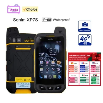 Оригинален Sonim XP7S 4.0Inches 3GB RAM 64GB ROM 13MP 4G LTE IP68 / IP69 Водоустойчив Snapdragon 615 Мобилен телефон PTT смартфон
