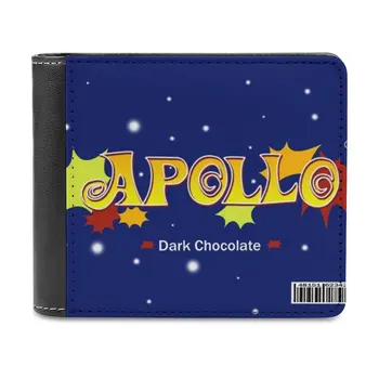 Apollo Candy Bar Мъжки портфейл Кожен държач за чанта Кредитна карта Къс портфейл Изгубен Apollo Candy Bar Шоколадова телевизия Имало едно време