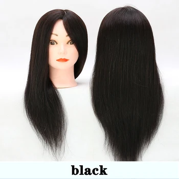 Нова фризьорска глава модел главата бръснар магазин 100% реална коса кукла прическа мухъл коса манекен главата може да бъде гладен и боядисани