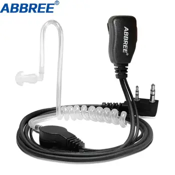 ABBREE радио микрофон слушалка слушалки, 2 пинов скрит акустична тръба слушалка за двупосочно радио Baofeng UV-5R / 888S / UV-82 / AR-F8 / BF-F11