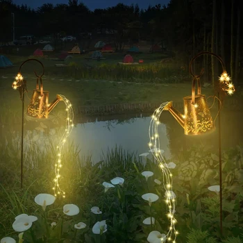 Solar LED поливане може да запали декоративни слънчеви градински светлини слънчева фея светлини декорация лампа за външна градина тревата двор