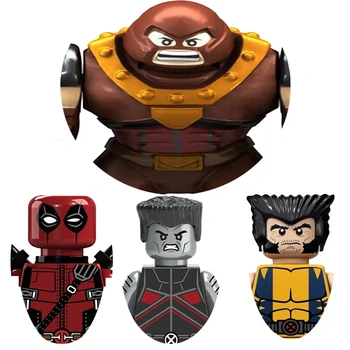 Heroes The X-Men Deadpool Colossus Wolverine Juggernaut Модел фигура блокове Коледа сграда тухли играчки за деца