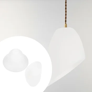 Сянка на крушка Бяла пластмасова абажур Уникален подкова с форма на чадър Комплект за подмяна на полилей