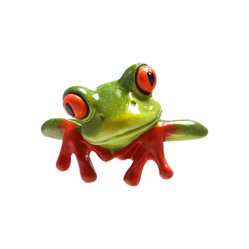 Смешни смола жаби творчески 3D животински жаба фигурка декоративни занаяти за компютър монитор бюро декорация подарък