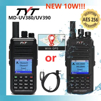 TYT NEW AES256 Криптиране MD-UV380/390 Digital Walkie Talkie VHF UHF Dual Band водоустойчиво радио GPS Ham Radio DMR Walkie Talkie