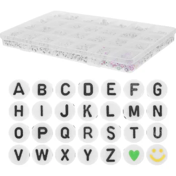 Кръгла буква мъниста DIY Craft акрилна азбука за гривни Писма Изработка на бижута