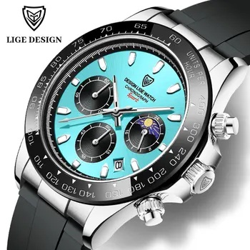LIGE Мъжки часовници Топ марка луксозен голям циферблат кварцов часовник за мъже водоустойчив мода спортни часовници дата часовник Relogios Masculinos