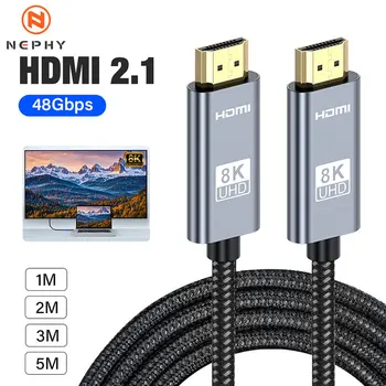8K HDMI кабел за Xiaomi TV Box PS5 USB HUB Ултра високоскоростен сертифициран 8K@60Hz HDMI 2.1 кабел 48Gbps eARC Dolby Vision 1m 3m 5m