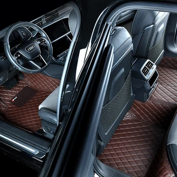 Луксозни кожени стелки за кола за Peugeot 407 SW 2004-2010 Авто дропшипинг център Интериорни аксесоари Килими Подложки за крака за килими