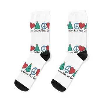 Мир Любов Коледни чорапи футбол против хлъзгане чорапи чорапи мъж детски чорапи момче чорапи дамски