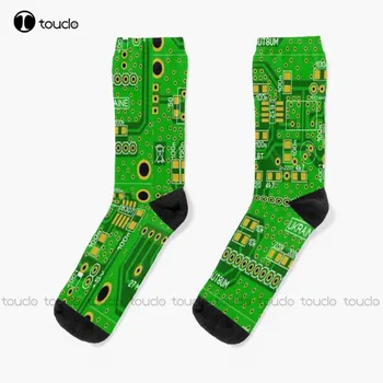 Електрически платка чорапи Унисекс възрастни тийнейджър младежки чорапи персонализирани потребителски 360 ° цифров печат Hd високо качество смешно чорап