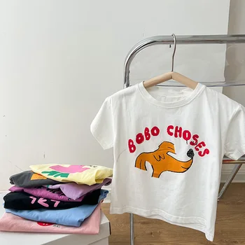 2023 Лято BC Детски тениски Карикатура Bobo Детски тениски Момчета и момичета Топ дрехи комплект бебе момче момичета дрехи тениски