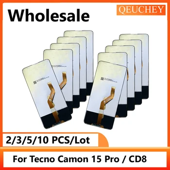 2/3/5/10 парче/партида за Tecno Camon 15 Pro / CD8 LCD дисплей монитор сензорен екран дигитайзер събрание
