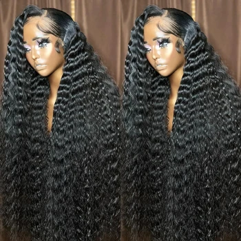 360 Дантела фронтална перука за човешка коса 13x6 Свободна дълбока вълна Фронтална перука бразилска водна вълна къдрава човешка коса перуки за жени без лепило