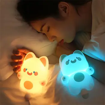 Doodle Cat Night Light Лесен за използване прекрасен дизайн Перфектният подарък Успокояващ сън спътник USB зареждане прекрасен подарък за рожден ден