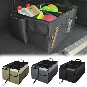 Чанта за съхранение на багажника на автомобила Сгъваем многофункционален контейнер инструмент за съхранение на храна чанти Организатор багажник кутия за универсален автомобил