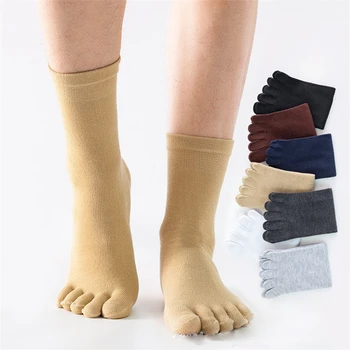 Унисекс мъже жени пръсти чорапи памук пет пръста чорапи тичане дишаща пот дезодорант антибактериални случайни спортни чорап