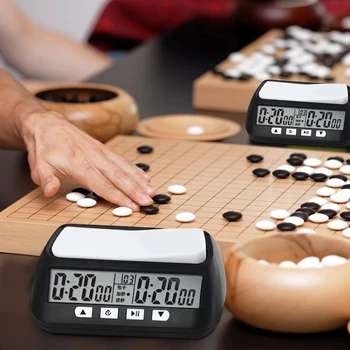 1PCS Chess Clock Компактен цифров часовник, отброяващ таймерите за игра на дъска хронометър