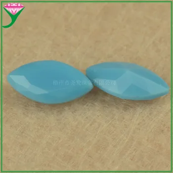 Продажба 1.5x3~8x16mm 5A маркиза форма брилянтно нарязани стъкло камък непрозрачен син цвят хлабав стъкло синтетични скъпоценни камъни за пръстен повърхност