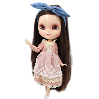 ICY DBS Doll Series No.BL0222 Кестенява права коса с грим Azone JOINT тяло 1/6 BJD ob24 аниме момиче