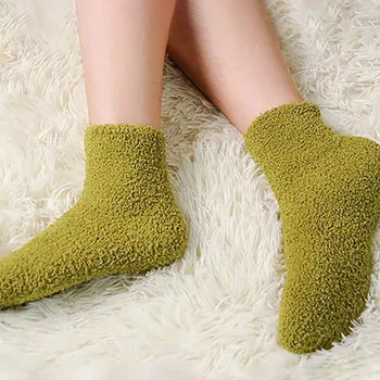 Дамски пухкави пухкави уютни чорапи за чехли Топли меки зимни h Начало Спални чорапи Тънки чорапи Мъже Дамски чорапи