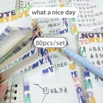 80pcs Memo Book Stickless Handwriting Paper INS Thick Memo Pad Notebooks Journals Material Paper Stationery Supplies Notes