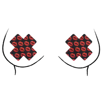 Еднократна гърда кръпка червена детелина за печат на устни Невидими жените гърдата лифт лента гърдите стикери Bara зърната Covers