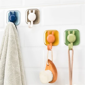 Key Umbrella Towel Coat Rack Multi-function For Kitchen Bathroom Home Cute Home Storage Accessories Cartoon Hook Hooks