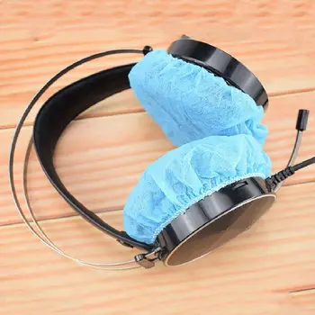 Еднократна слушалки капак нетъкан текстил антифони капак мека и удобна капачка за офиси, компютърни лаборатории, библиотеки, 896C