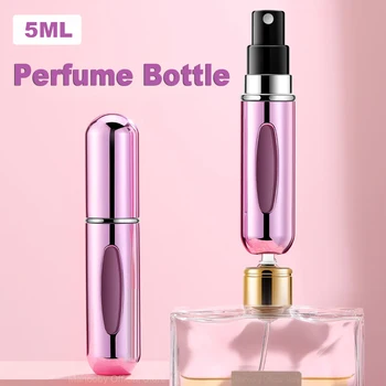 5ml Бутилки за пулверизатор за парфюми за многократна употреба Преносима бутилка за спрей за парфюм със спрей помпа Пътуващи контейнери за течна козметика