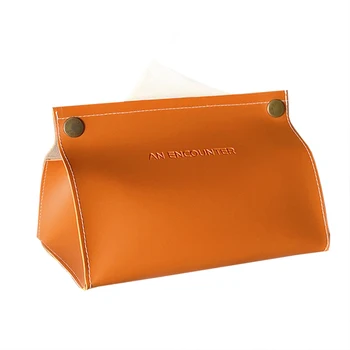 Оранжево тъканно покритие, кутия за тъкани, творческа хартиена торба