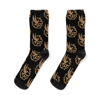 Бродирани пойни птици & Змии Чорапи движещи се чорапи колоездене Чорапи мъж Коледа чорап чорапи Дамски Мъжки