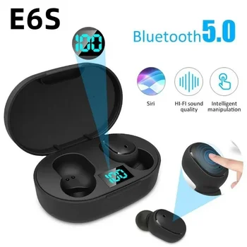 E6s Безжични Bluetooth слушалки Спорт в ухото Слушалки с микрофон Мини шушулки Слушалки за шумопотискане