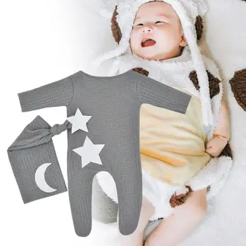 Лесно носене дишащо новородено боди шапка фотография костюм комплект бебе продукт