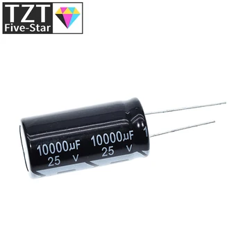 Алуминиев електролитен кондензатор 25V / 10000 UF 25V / 10000UF Размер на електролитния кондензатор 18 * 35 mm plug-in 25V 10000UF