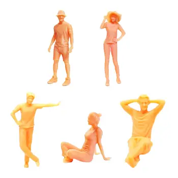 1:64 Фигури на модели Небоядисани фигури DIY Пейзажна смола Малки хора Модел Диорама фигури за пясъчна маса Миниатюрна сцена