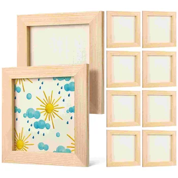 Рамка за снимки Декорации за рисуване на дърво Дървени рамки за картини Детско изкуство Офис орнамент