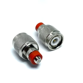Безплатна доставка 2бр RF коаксиален TNC мъжки щепсел към M5 женски жак конектор адаптер с гумен пръстен за ултразвуков недостатък
