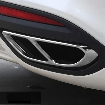 Автомобил заден двоен изпускателен ауспух край тръба стикери капак тапицерии аксесоари за Ford Mondeo / Fusion седан 2013-2020