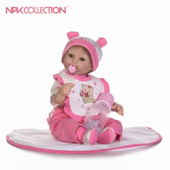 NPK преродена кукла с меко истинско нежно докосване с мохер играещи играчки за деца Коледа сладко бебе