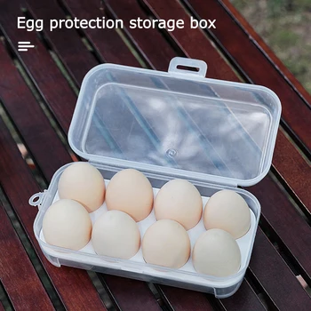 3/4/8 решетки яйце притежател удароустойчив кухненски контейнер случай организатор за открит къмпинг пикник преносим яйце съхранение кутия