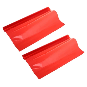 2X червена кола опашка мъгла главата светлина фар оттенък филм капак 30X60cm