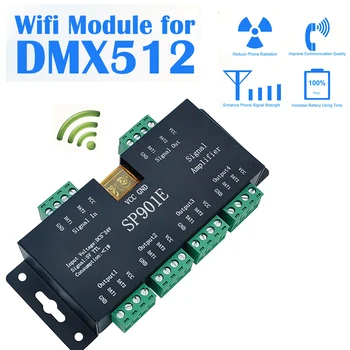 SP901E led SPI контролер DC5V-24V LED сигнален усилвател 4CH група усилвател за DMX512 пиксел LED лента магически модул WS2812 2811