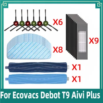 За Ecovacs Debot T9 Aivi Plus Робот Прахосмукачка Главна странична четка Hepa Филтър Моп кърпи Rag аксесоари Резервни резервни