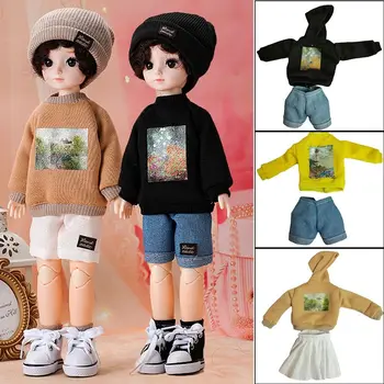 30см кукла мода спортен суитчър шорти пола екипировки направи си сам ръчно изработени върхове детски играчки 1/6 кукли дрехи аксесоари