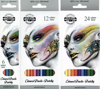 Koh-i-noor Цветни моливи Pastelky, Bunt-/Farbstifte Set's - Serie Fantasy, 12/24 цвята, Многоцветни / Цветни моливи