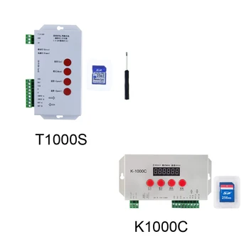 K-1000C (T-1000S актуализиран) контролер K1000C WS2812B, WS2811, APA102, T1000S WS2813 LED 2048 пиксела програмен контролер DC5-24V