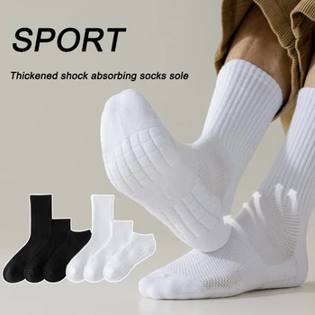 5 чифта дебели подметки влага Wicking спортни чорапи с омекотени дъна Перфектен за бягане и професионален спорт
